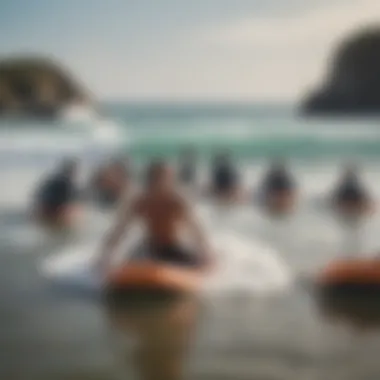 Vibrant community gathering at a bodyboarding event