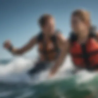 Navigating Emotions in Watersports Dynamic confrontation scene on the water