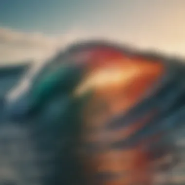 Vibrant Abstract Waves An abstract representation of waves swirling in vibrant colors.