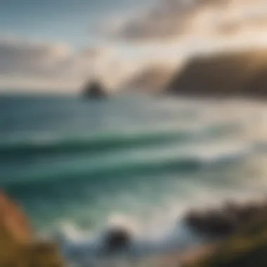 Harmony of Land and Sea Serene coastal landscape with gentle ocean breeze