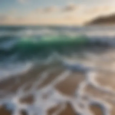 The Serenity of Ocean Waves Tranquil ocean waves lapping against a serene beach