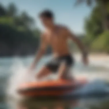 Expert techniques demonstrated in a double boogie boarding session.