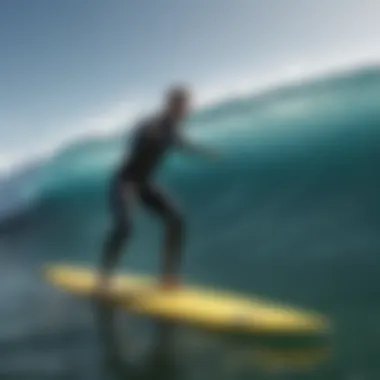 Fin Mechanics and Benefits Illustration showing fin mechanics and their benefits in surfing