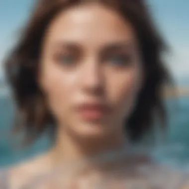 The Beauty of Clean Oceans A serene ocean view with minimal plastic waste