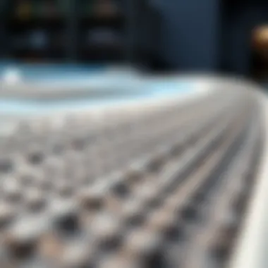 Close-up view of a textured deck pad showcasing its grip