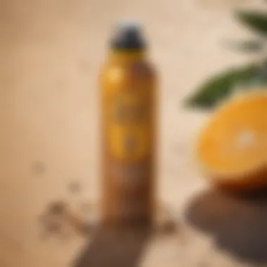 Ingredients of Sun Bum Cool Down Spray displayed on a flat surface