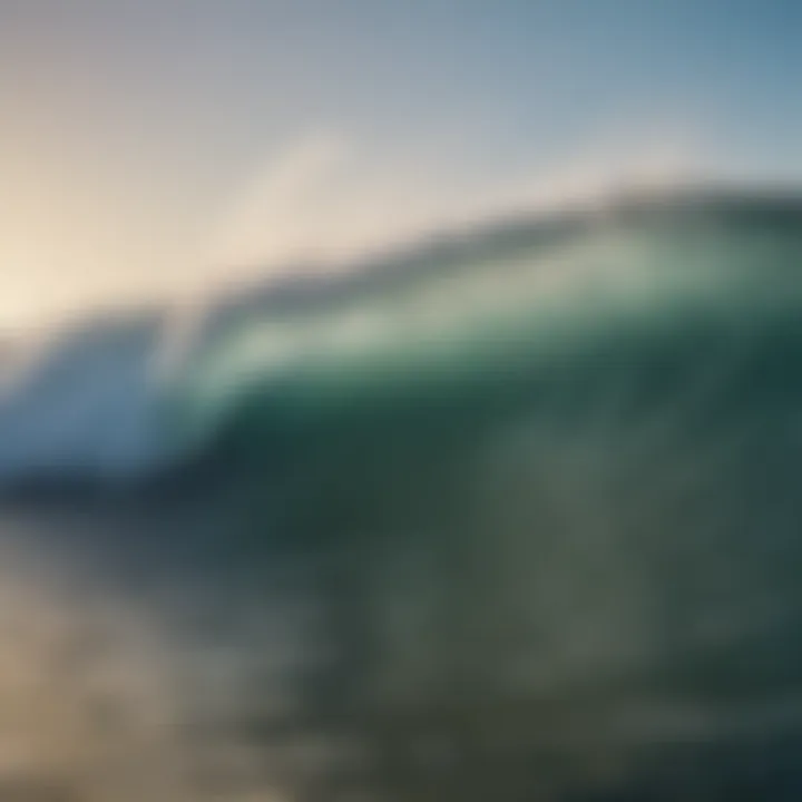 Dynamic ocean waves illustrating swell patterns