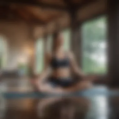 Integrating Breathing Techniques into Yoga A tranquil yoga session highlighting breathing techniques