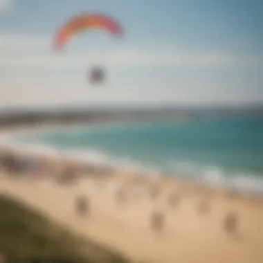 Families enjoying a community kite-flying event